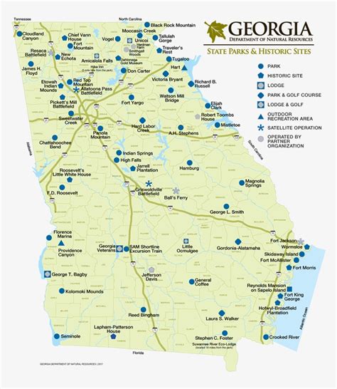georgia state parks map of locations
